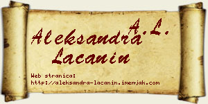Aleksandra Lačanin vizit kartica